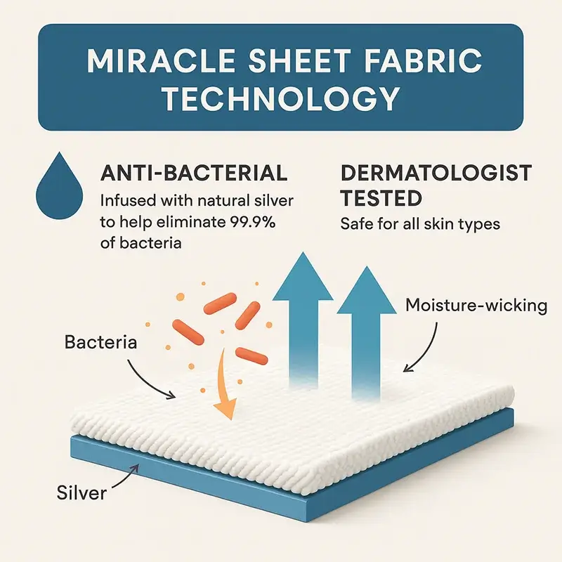Miracle Sheets Fabric Technology layers